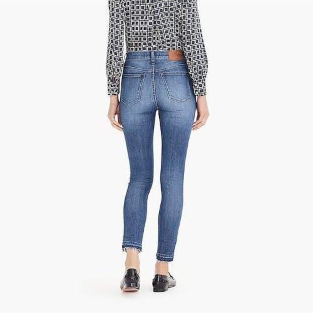 J Crew 10" higher-rise toothpick eco jean with hem